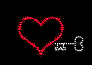 Gif animé coeur clef